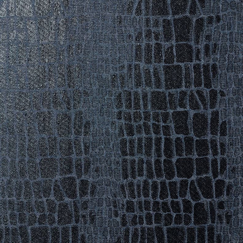 Viskosjeans i reptilstil – svartblå, image number 1