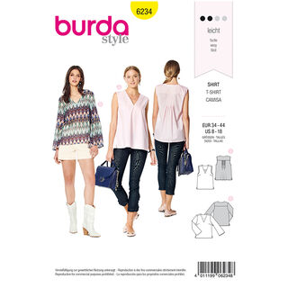 Blus/Överdel, Burda 6234 | 34 - 44, 