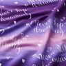 French Terry Sommarsweat Never stop Dreaming | Glitzerpüppi – lila/aubergine,  thumbnail number 2