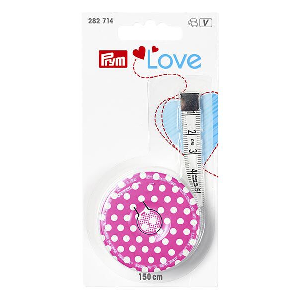 Rullmåttband 150cm | Prym Love – pink,  image number 1