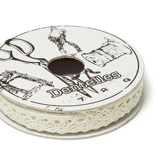 Knypplad spets [2m x 10mm] Mini-rulle | 2 – yllevit, 