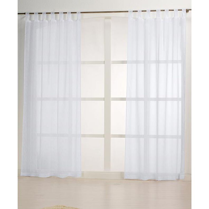 Gardintyg voile linnelook 300 cm – vit,  image number 5