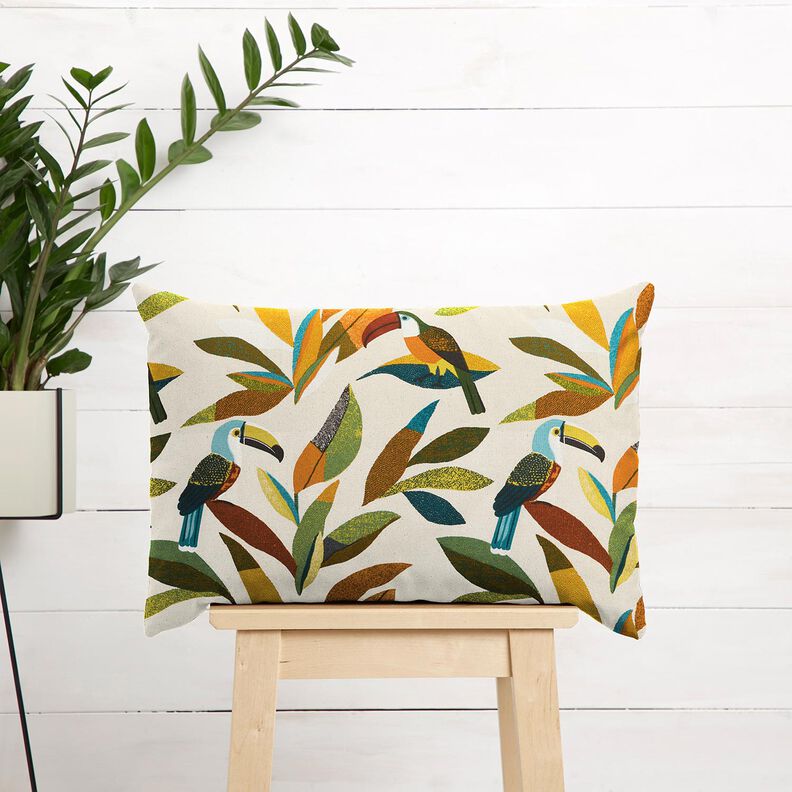 Dekorationstyg Panama Tukan – natur/grön,  image number 7