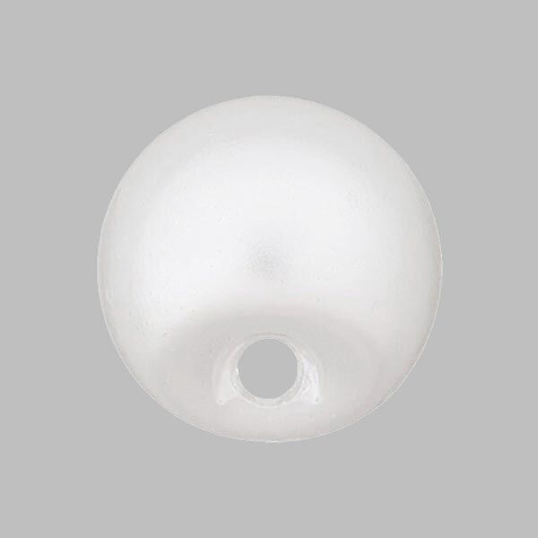 Polyester-pärlknapp Glans - vit,  image number 2