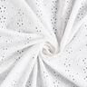 Bomullsbatist Engelskt broderi Blomrader – vit,  thumbnail number 5