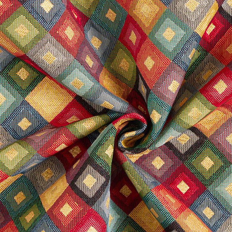 Dekorationstyg Gobeläng färgglada romber lurex,  image number 4
