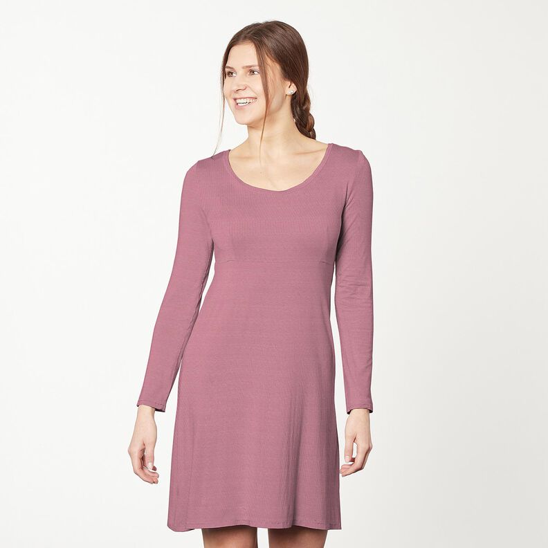 Bomullsjersey medium enfärgad – pastellviolett,  image number 4