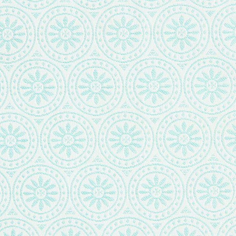 Outdoortyg jacquard Cirkel-ornament – mint/yllevit,  image number 1