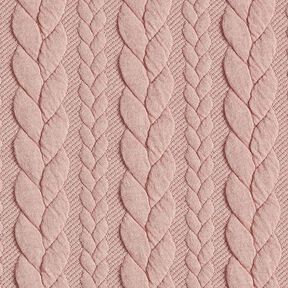 Jerseyjacquard Cloqué Flätat mönster – rose, 