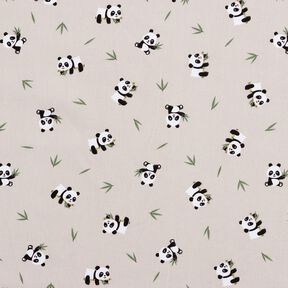 Bomullstyg Kretong söt panda – natur, 