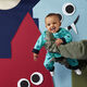 Bomullsjersey Babymonster | PETIT CITRON – ljus turkos,  thumbnail number 6