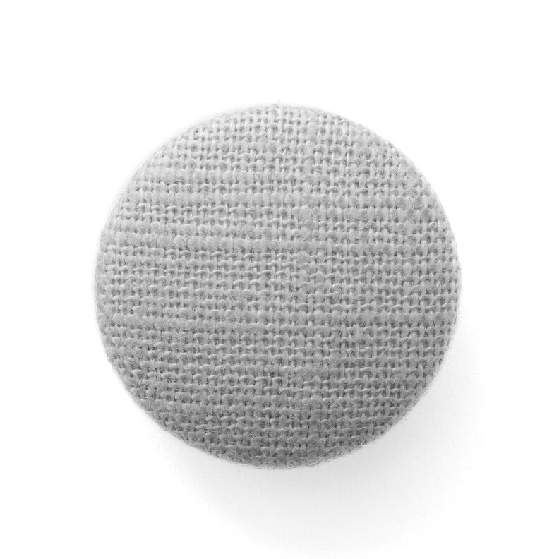 Klädd knapp, Linne Medium – grått,  image number 1