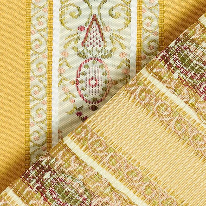 Möbeltyg Jacquard Biedermeier Ränder – kräm/gul,  image number 3