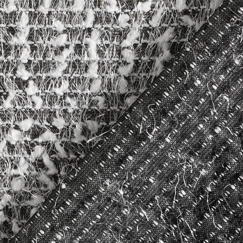 Stickat tyg effektgarn – svart/vit, image number 6
