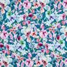 French Terry Sommarsweat blomsteräng i akvarell Digitaltryck – havsblå,  thumbnail number 1