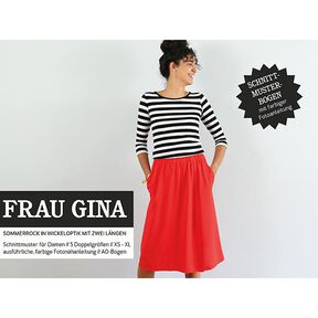 FRAU GINA - kjol i omlottstil med fickor i sidosömmarna, Studio Schnittreif | XS - XL, 