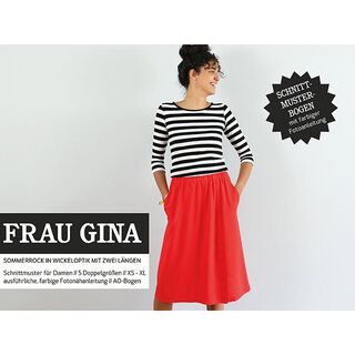 FRAU GINA - kjol i omlottstil med fickor i sidosömmarna, Studio Schnittreif  | XS -  XL, 