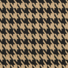 Kapptyg bomullsmix houndstooth-mönster – svart/anemon, 