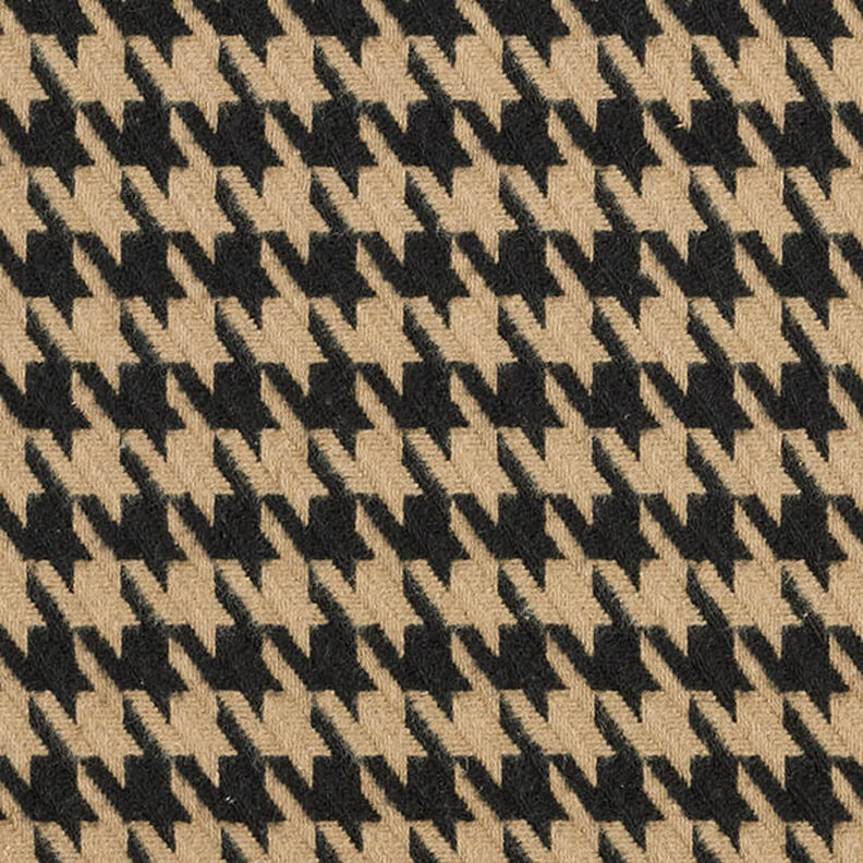 Kapptyg bomullsmix houndstooth-mönster – svart/anemon,  image number 1