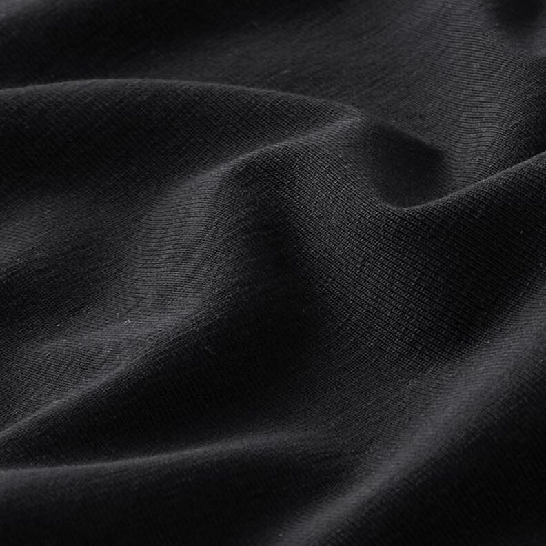 GOTS Bomullsjersey | Tula – svart,  image number 2