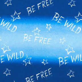 French Terry Be Wild | Glitzerpüppi – kungsblå/vit, 
