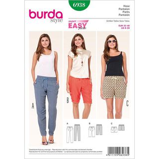 Byxor med resår / Bermudas / Shorts, Burda 6938, 
