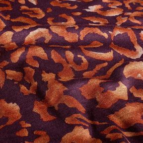 Romanitjersey leopardmönster – aubergine/terracotta, 