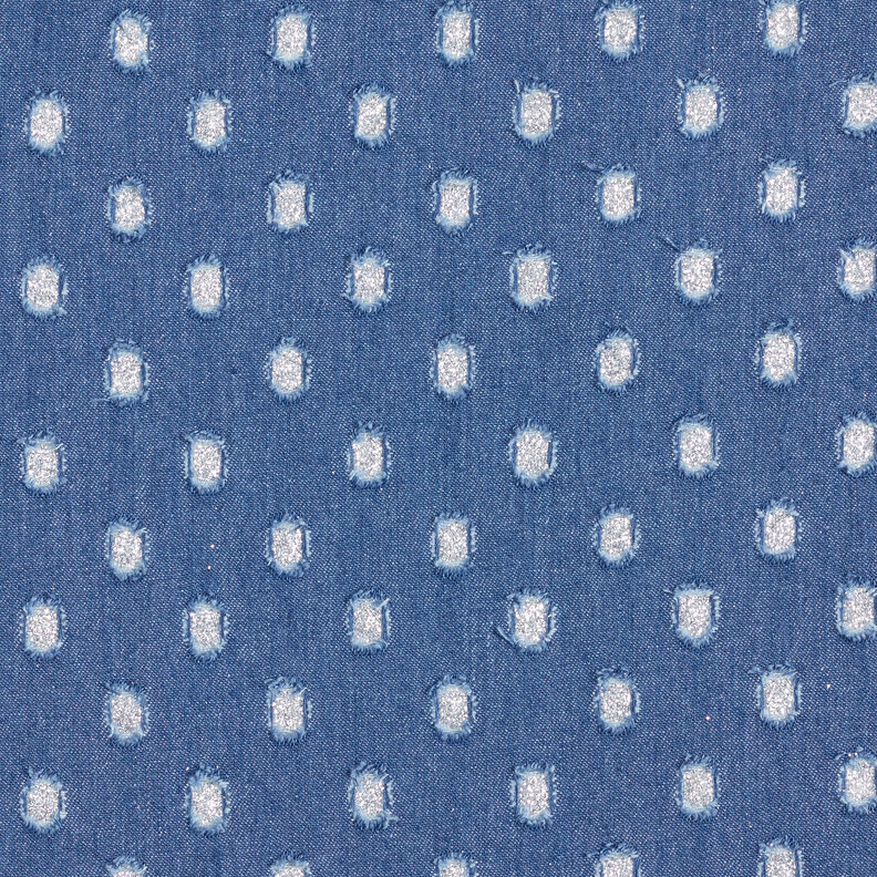 denim glitterprickar – jeansblå,  image number 1