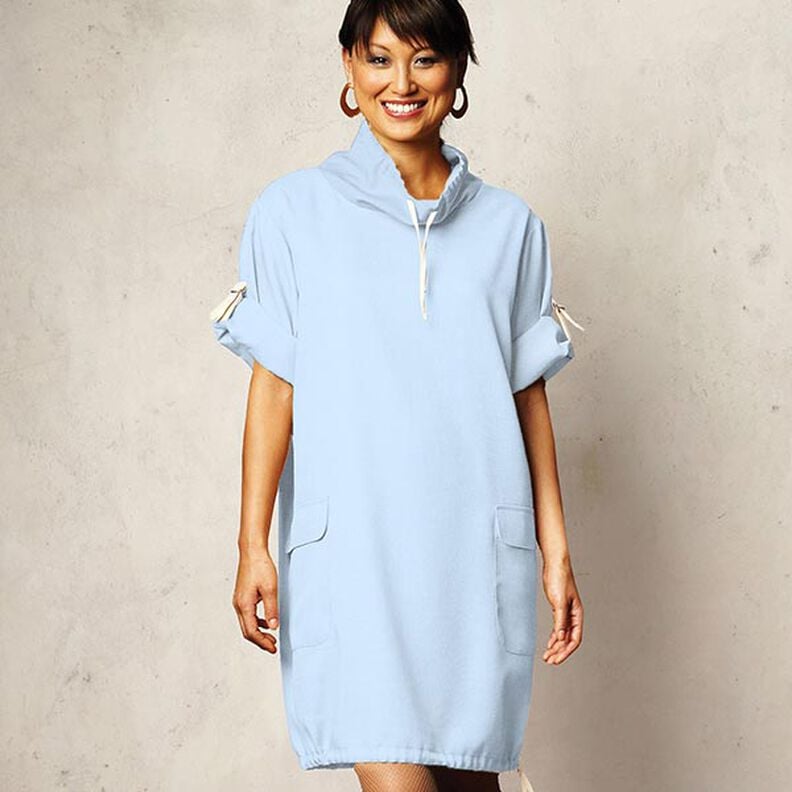 L&auml;tt french terry enf&auml;rgad &ndash; ljusbl&aring;,  image number 9