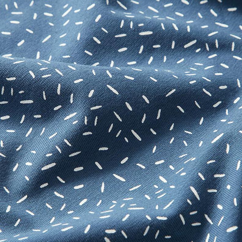 Bomullsjersey konfetti – jeansblå, image number 2