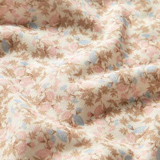 Finstickat Spridda blommor – rosa/ljusblått, 