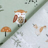 Bomullspoplin djur i skogen – pastellgrönt,  thumbnail number 4