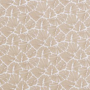 Behandlad bomull abstrakta miniblad – beige/vit, 