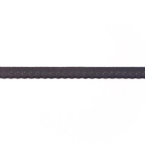 Elastistiskt infattningsband Spets [12 mm] – mörkgrå, 