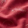 Fint manchestertyg glitterbroderi blommor – kaminrött,  thumbnail number 3