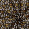 Bomullstyg Kretong klättrande blommor – svart/currygul,  thumbnail number 3