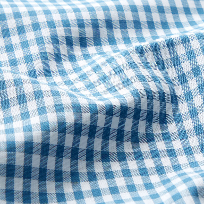 Bomullstyg Vichy rutig 0,5 cm – jeansblå/vit,  image number 2