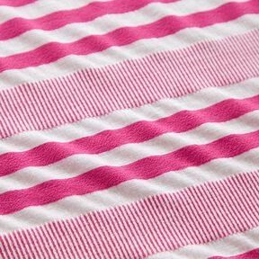 Viskosjersey krinklad – vit/pink, 