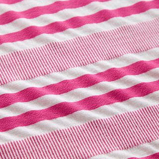 Viskosjersey krinklad – vit/pink, 