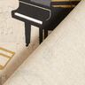 Dekorationstyg Halvpanama piano och noter – natur/svart,  thumbnail number 4