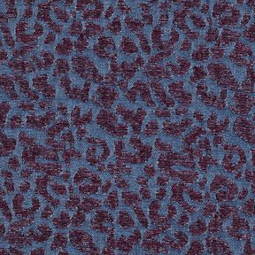 byxtyg i denim-look med leopardmönster – aubergine/jeansblå, 