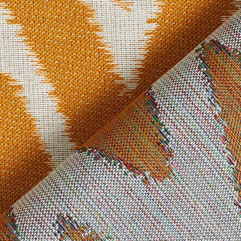 Outdoortyg jacquard Ikatmönster – senap,  image number 4