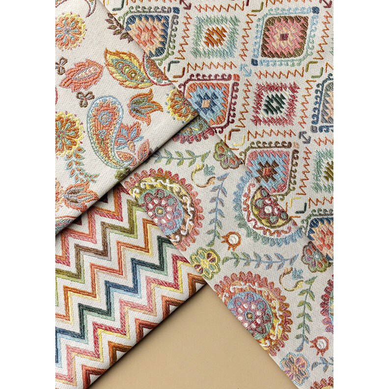 Dekorationstyg Jacquard Indisk matta – ljusbeige,  image number 6