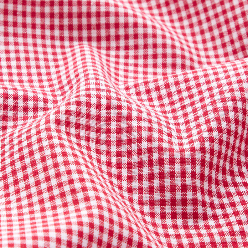 Bomullstyg Vichy rutig 0,2 cm – rött/vit,  image number 2