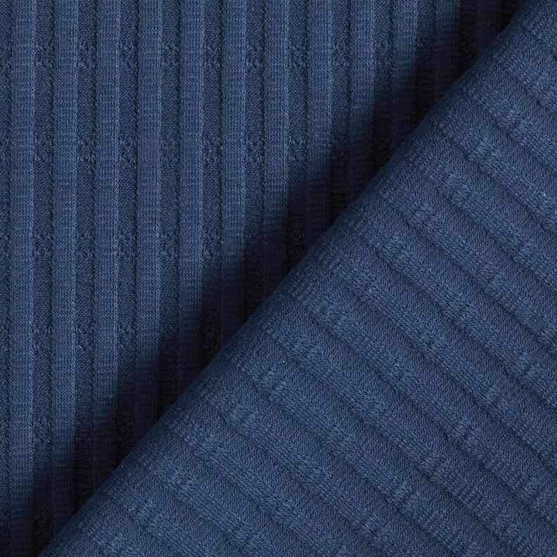 Ribbad jersey enkelt stickmönster – nattblå,  image number 4