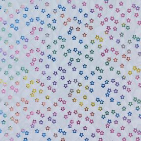 Softmesh glitterblommor – jeansblå, 