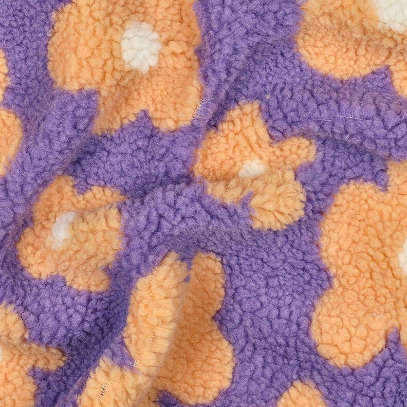 Teddyplysch Blommor | Poppy Fabrics &ndash; lavender/apricot,  image number 2