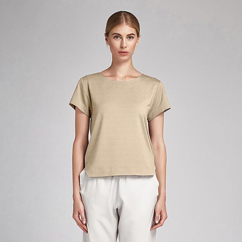 Bomullsbatist Uni – ljusbeige, image number 5