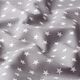 Bomullspoplin Medelstora stjärnor – grått/vit,  thumbnail number 2