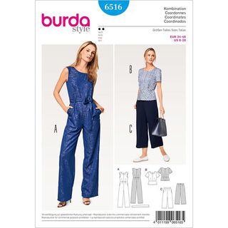 Overall / överdel / byxor, Burda 6516, 